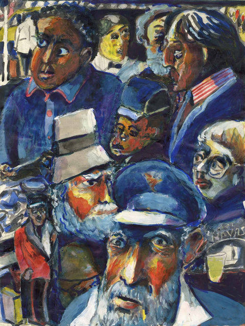 Railway stations are a microcosm of people everywhere. Some coming, some going, young and old, displaced and unwell. By Christopher James Hamilton Blake