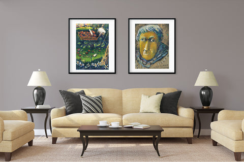 SELF PORTRAIT & AN ORCHARD