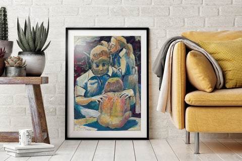 Nursing staff. Painted in 1980. By Christopher James Hamilton Blake