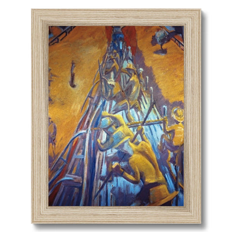 PREPARING THE GROUND Framed Print