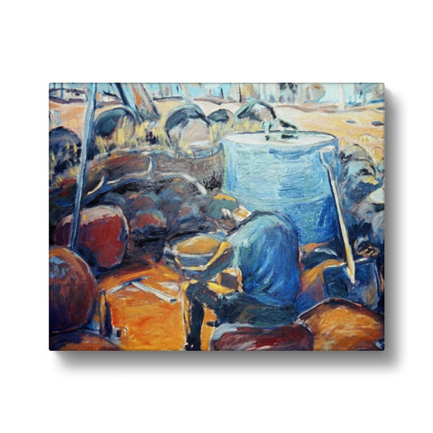 OPAL MINING, LIGHTNING RIDGE, AUSTRALIA Canvas