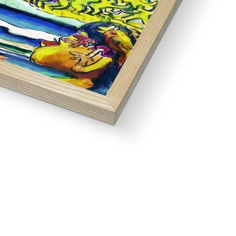 SUNFLOWER BROTHER AND SISTER Framed Print