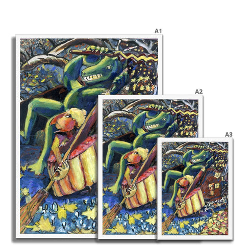 SWEEPING UP THE LAST STAR Framed Print