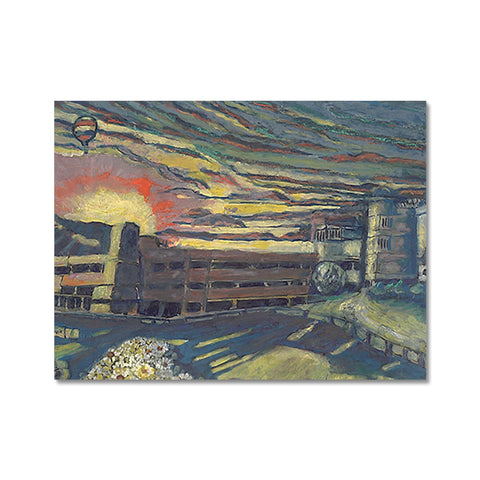 SUNSET OVER A CAR PARK (WESTGATE, OXFORD) Hahnemühle German Etching Print