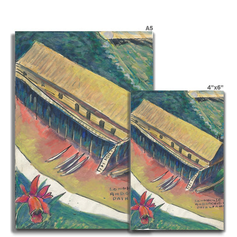 LONGHOUSES, SAWAWAK Hahnemühle German Etching Print