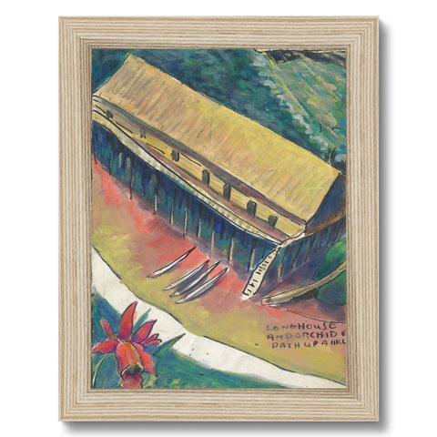 LONGHOUSES, SAWAWAK Framed Print
