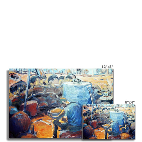 OPAL MINING, LIGHTNING RIDGE, AUSTRALIA Hahnemühle German Etching Print