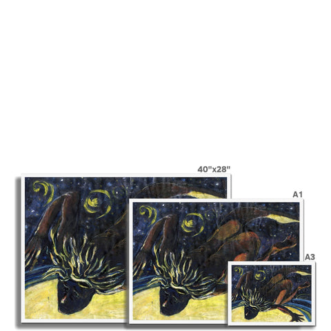 SATAN CAST INTO HELL Framed Print