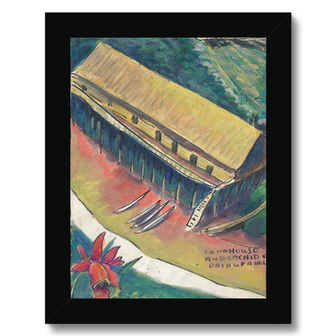 LONGHOUSES, SAWAWAK Framed Print