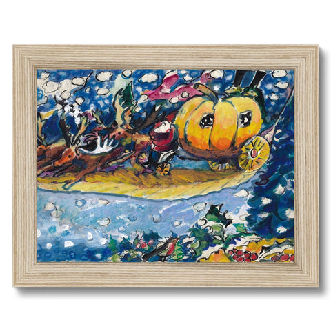 THE PUMPKIN SLEIGH Framed Print