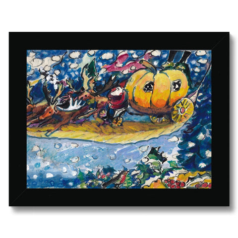 THE PUMPKIN SLEIGH Framed Print