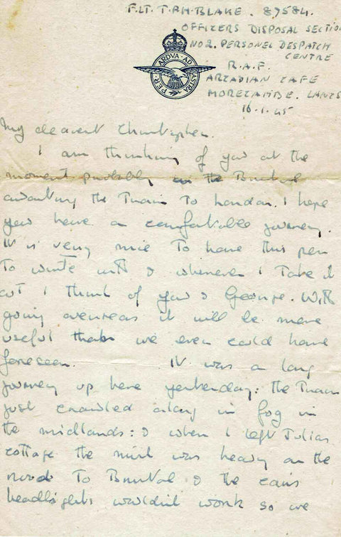 Letter to Christopher from Daddy - 16 January 1945