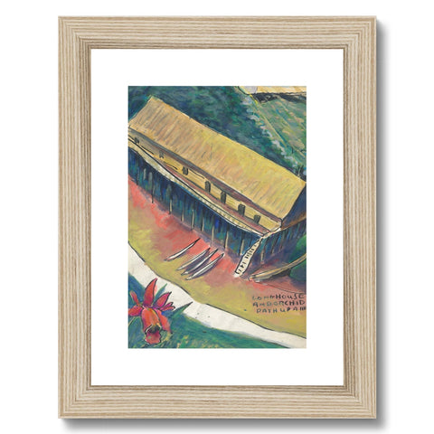 LONGHOUSES, SAWAWAK Framed & Mounted Print