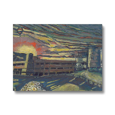 SUNSET OVER A CAR PARK (WESTGATE, OXFORD) Canvas