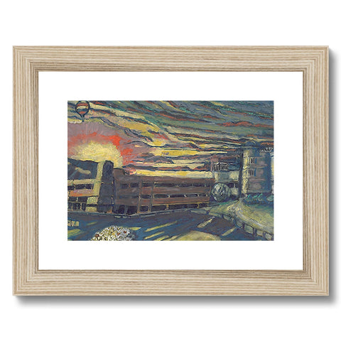 SUNSET OVER A CAR PARK (WESTGATE, OXFORD) Framed & Mounted Print