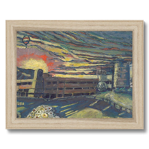 SUNSET OVER A CAR PARK (WESTGATE, OXFORD) Framed Print