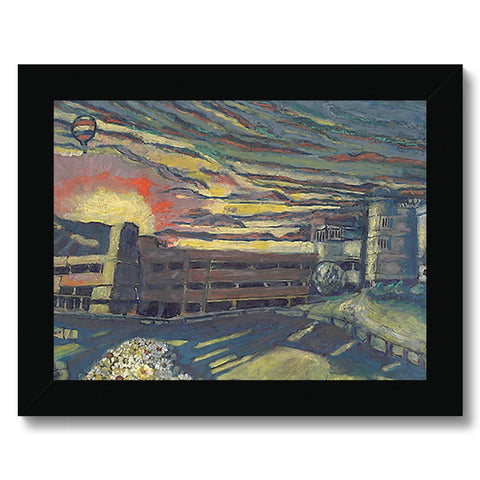 SUNSET OVER A CAR PARK (WESTGATE, OXFORD) Framed Print