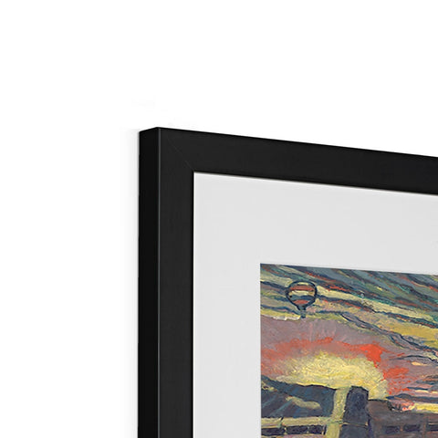 SUNSET OVER A CAR PARK (WESTGATE, OXFORD) Framed & Mounted Print