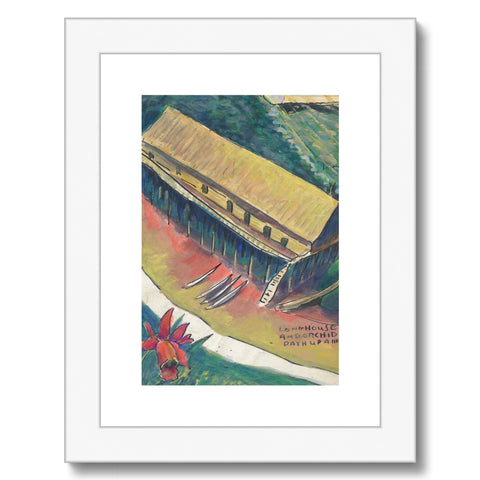 LONGHOUSES, SAWAWAK Framed & Mounted Print