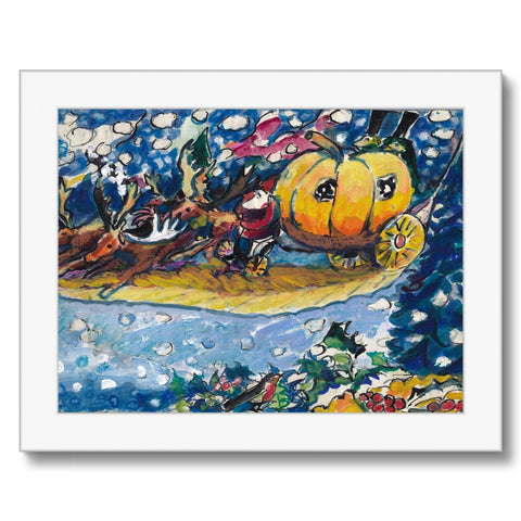 THE PUMPKIN SLEIGH Framed Print