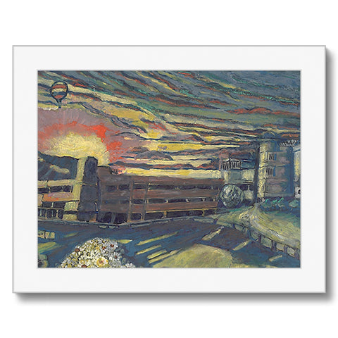 SUNSET OVER A CAR PARK (WESTGATE, OXFORD) Framed Print